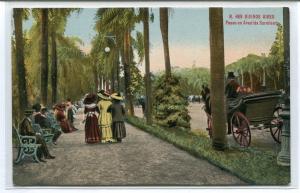 Paseo Avenida Sarmiento Buenos Aires Argentina 1910c postcard