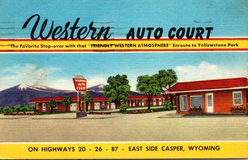 Wyoming Casper Western Auto Court 1955