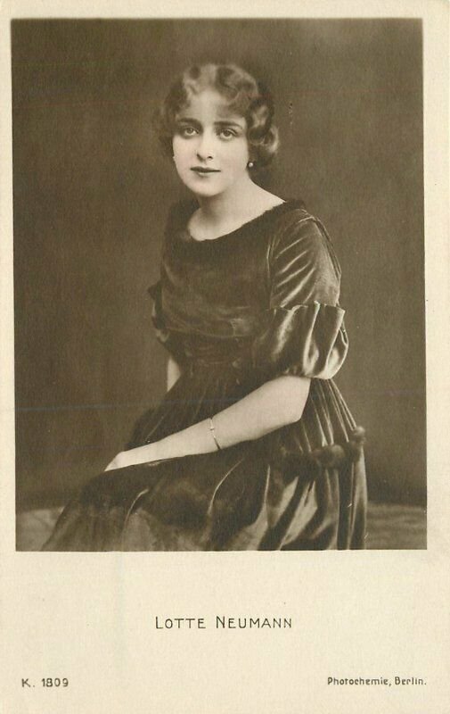 Lottie Neumann #K-1809 1920s Silent Movie Actress Postcard 20-7908