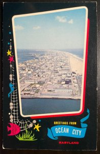 Vintage Postcard 1960's Aerial View, Greetings from Ocean City, Maryland (MD)