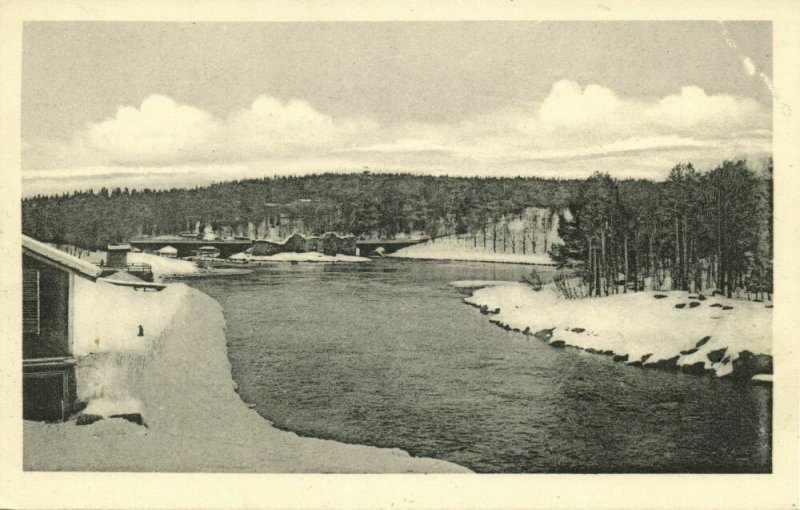 finland suomi, KAJAANI KAJANA, River Scene (1930s) Postcard