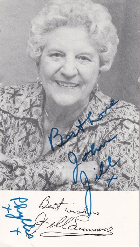 Jill Summers Coronation Street Hand Signed Cast Card Photo