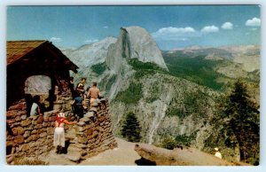 YOSEMITE NATIONAL PARK, CA California~ Half Dome GLACIER POINT LOOKOUT Postcard