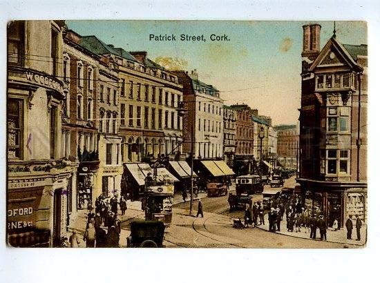 130245 Ireland CORK Patrick Street TRAM Vintage postcard