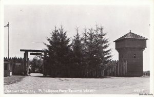 Postcard RPPC Old Fort Nisqually Ft Defiance Park Tacoma WA