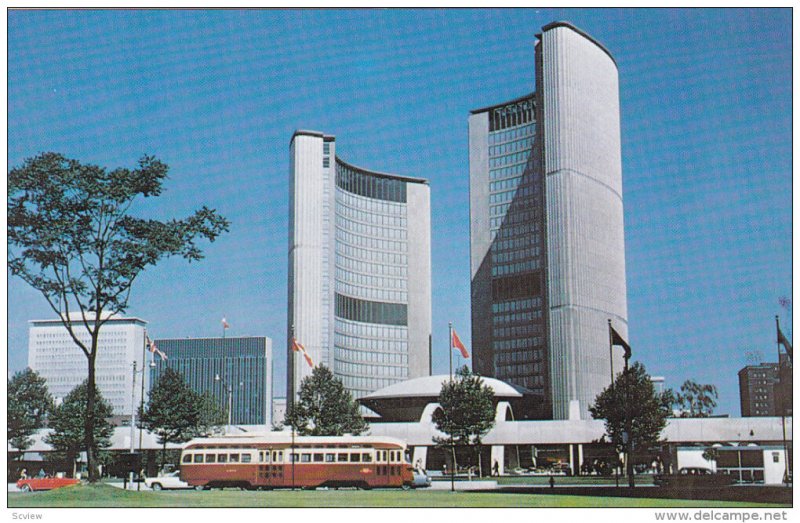 City Hall, Toronto Street Car, TORONTO, Ontario, Canada, 40-60's