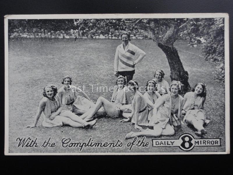 Adverts With Compliments of DAILY 8 MIRROR GLAMOUR GIRLS BATHING BEAUTIES c1940s