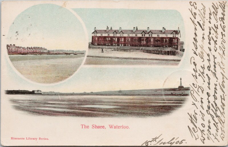 The Shore Waterloo Liverpool England Rimmers Library Series c1905 Postcard H5