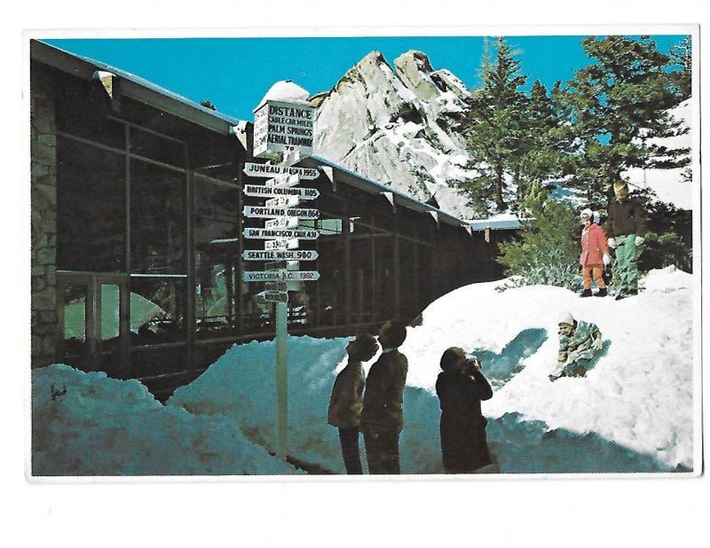 Palm Springs California Tramway Mountain Station Top at Winter  4 by 6 Card