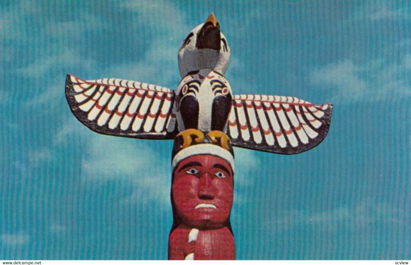 NANAIMO, British Columbia, Canada, 50-60s; Totem pole