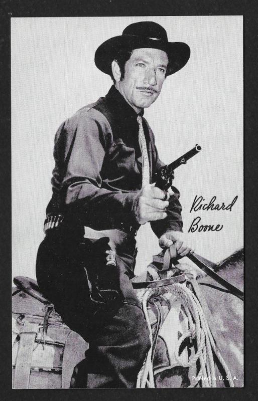 ARCADE CARD Cowboy Entertainer Richard Boone