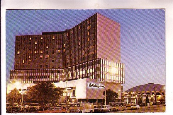 Holiday Inn at Night, 70's Van and Cars, Norfolk, Virginia, Used 1979