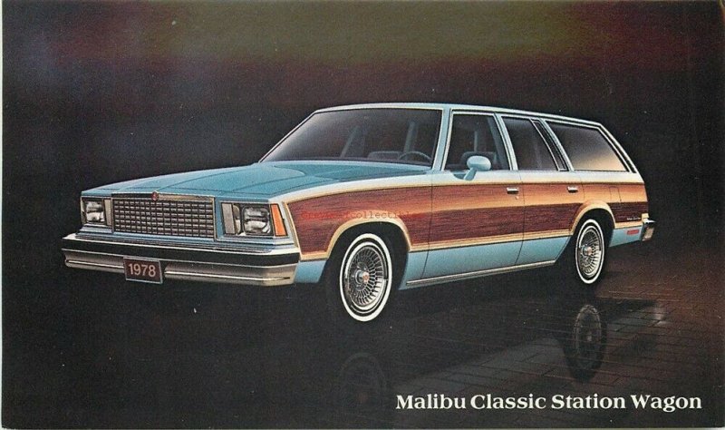 Advertising, 1978 Chevrolet Malibu Classic Station Wagon, Blue, Brown