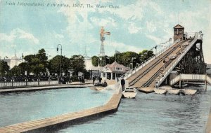 Irish International Exhibition, 1907 - The Water Chute Antique Vintage Postcard