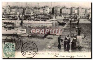 Old Postcard Toulon The small row