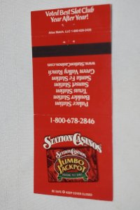 Station Casinos 30 Rear Strike Matchbook Cover