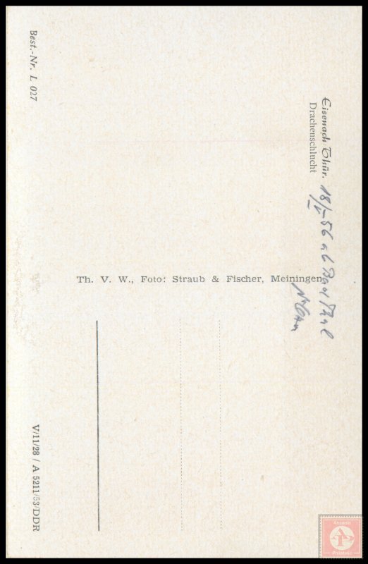 Eisenach area, Drachenschlucht (RPPC), Germany