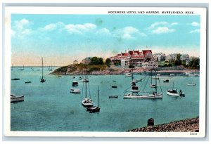c1930's Rockmere Hotel and Harbor Marblehead Massachusetts MA Unposted Postcard