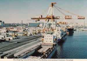 Canada Nova Scotia Halifax International Container Terminal Brightly Colored ...