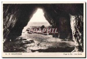 Old Postcard Douarnenez Rice A Cave Beach