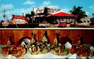 Florida St Petersburg Louis Pappas' Restaurant Split View 1958