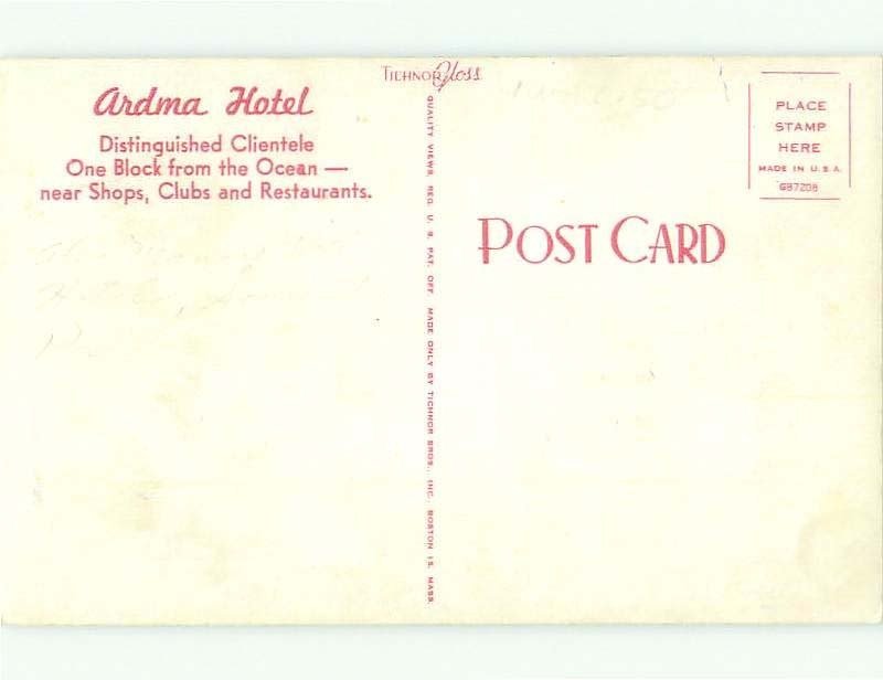 Unused Pre-1980 ARDMA HOTEL Palm Beach Florida FL hr3569