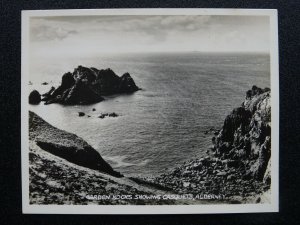 Channel Islands ALDERNEY Garden Rocks showing Casquets - RP Photograph Print