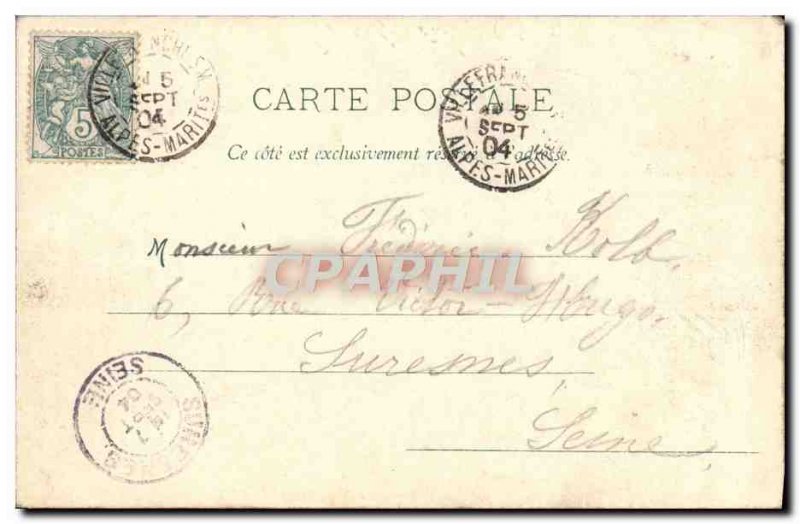 Old Postcard Villefranche Port