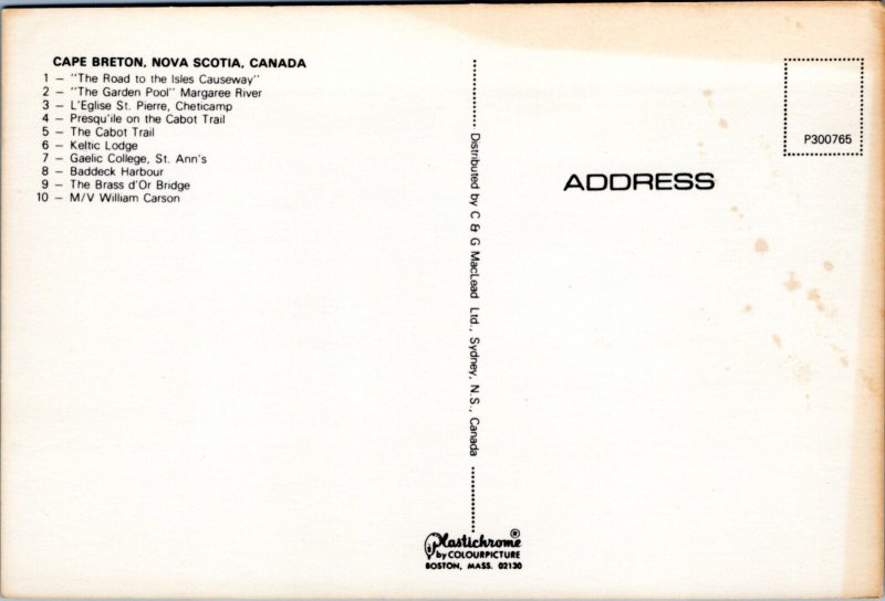 Postcard Canada Cape Breton Island multiview
