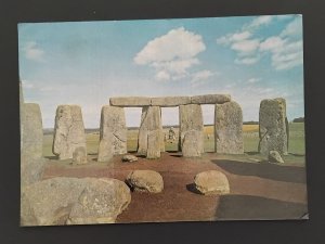 STONEHENGE, Wiltshire, Looking East colour postcard.