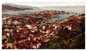 Aerial view of Bergen Norway