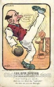 Bowling 1908 very light crease right edge, wear on left bottom corner, postal...