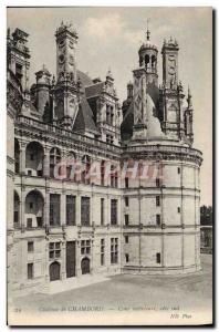 Old Postcard Chateau De Chambord Inner Court