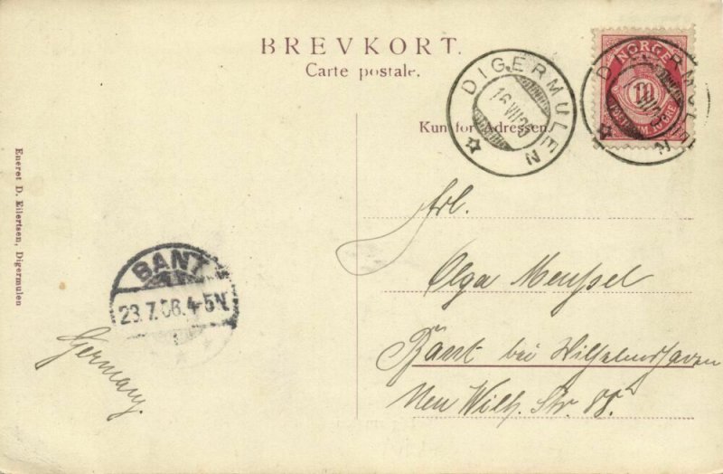 norway norge, DIGERMULEN, Panorama (1906) Postcard