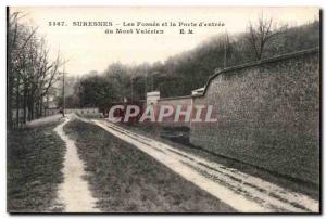 Old Postcard Suresnes Les Fosses and the Gate of Mount Entree Valevrien