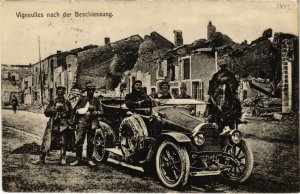 CPA Vigneulles-les-Hattonchatel nach der Beschiessung - Auto (1036978)