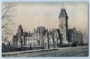1910 Ottawa Canada Vintage Postcard East Block Parliament Exterior View Building