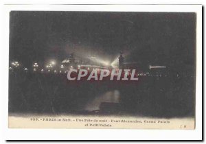 Paris (8th) Old Postcard Paris night a night of feast Pont Alexandre Grand Pa...