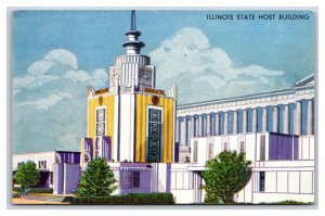 Illinois State Host Building Century of Progress Chicago IL UNP DB Postcard G18