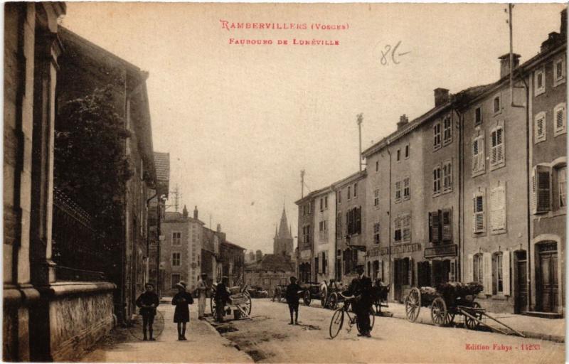 CPA RAMBERVILLERS - Faubourg de Lunéville (456008)