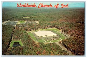 1960 Aerial View Worldwide Church God Administration Building Pocono PA Postcard