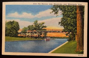 Vintage Postcard 1947 Narrows Bridge, Lake Minnetonka, Minneapolis, Minnesota MN