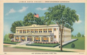 Lamar Bath House Government Operated - Hot Springs AR Arkansas - pm 1941 - Linen