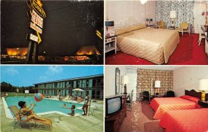 Charlotte North Carolina 1960s Postcard Multiview Horne's Motor Lodges Motel