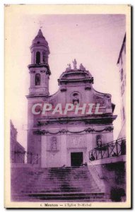 Old Postcard Menton L Eglise St Michel