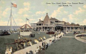 Ocean View Hotel Summer Resort Norfolk Virginia 1910c postcard