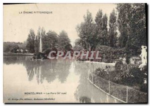 Old Postcard Drome Montelimar Park Picturesque view 4th