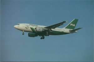 Aviation Postcard-Pakistan International Airlines Airbus Industrie A310- RR13412