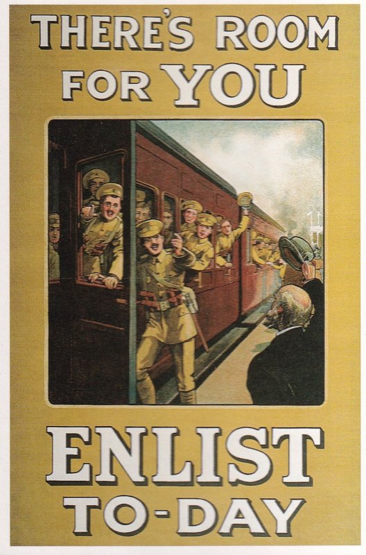 There's Room For You Enlist Today WW1 Train Army Poster Postcard