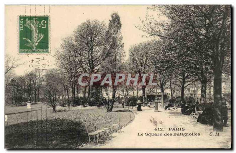 Paris 17 - Batignolles Square - Old Postcard